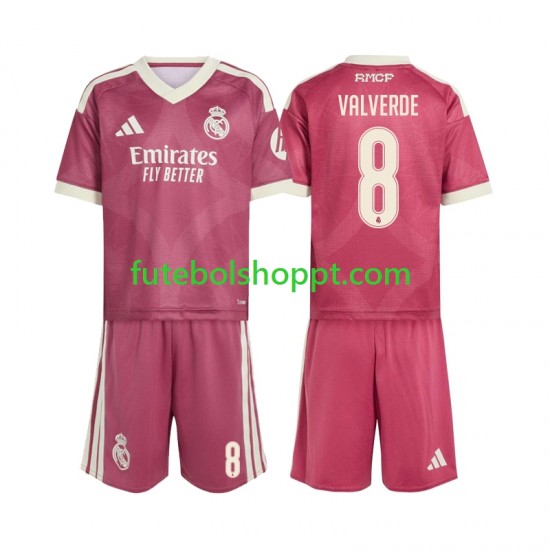 Camisola Júnior Real Madrid Federico Valverde 8 Terceiro Equipamento 2026-2027 Manga Curta