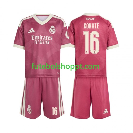 Camisola Júnior Real Madrid Ibrahima Konate 16 Terceiro Equipamento 2026-2027 Manga Curta
