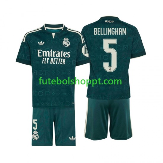 Camisola Júnior Real Madrid Jude Bellingham 5 Alternativa Equipamento 2026-2027 Manga Curta