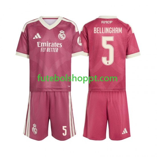 Camisola Júnior Real Madrid Jude Bellingham 5 Terceiro Equipamento 2026-2027 Manga Curta