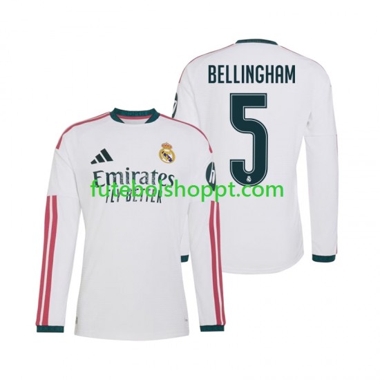 Camisola Homem Real Madrid Jude Bellingham 5 Principais Equipamento 2026-2027 Manga Comprida