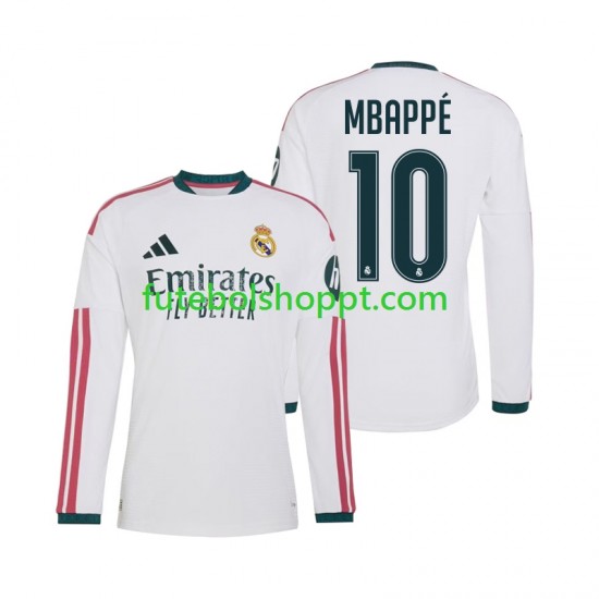 Camisola Homem Real Madrid Mbappé Kylian 10 Principais Equipamento 2026-2027 Manga Comprida