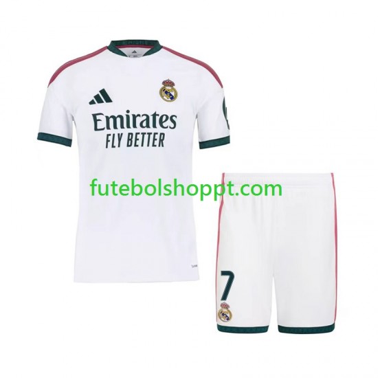 Camisola Júnior Real Madrid Vinicius Junior 7 Principais Equipamento 2026-2027 Manga Curta