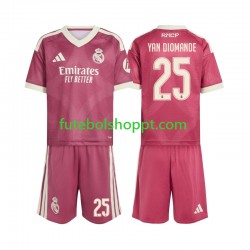 Camisola Júnior Real Madrid Yan Diomande 25 Terceiro Equipamento 2026-2027 Manga Curta