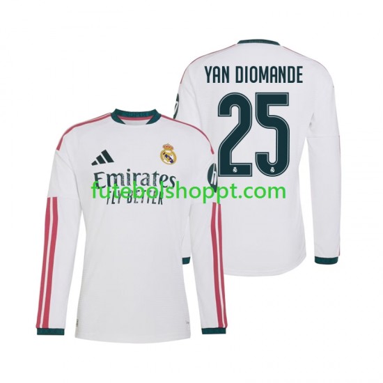 Camisola Homem Real Madrid Yan Diomande 25 Principais Equipamento 2026-2027 Manga Comprida