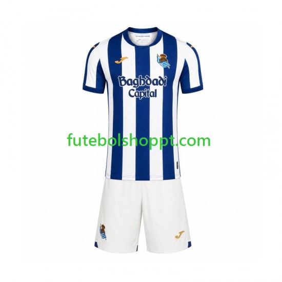 Camisola Júnior Real Sociedad Principais Equipamento 2026-2027 Manga Curta