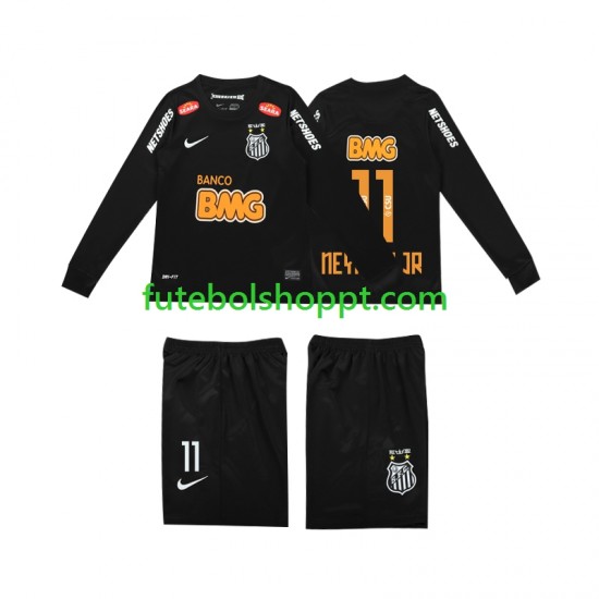 Camisola Júnior Santos NEYMAR JR 11 Classic 2012 2013 Retro Alternativa Equipamento Manga Comprida