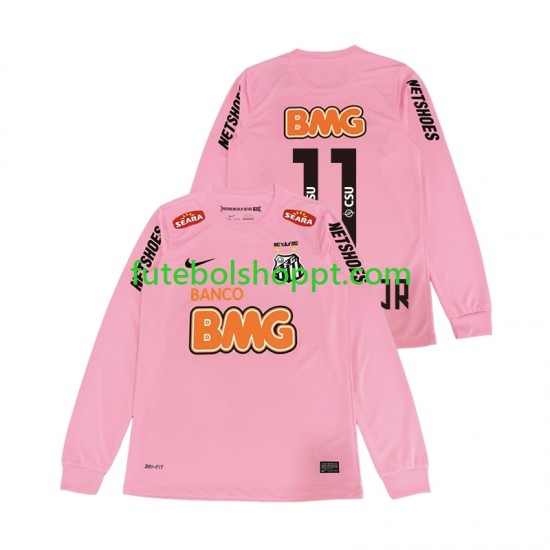 Camisola Homem Santos Neymar JR 11 2012 2013 Retro Quarto Equipamento Manga Comprida