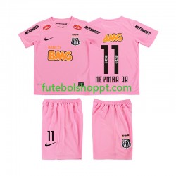 Camisola Júnior Santos Neymar JR 11 2012 2013 Retro Quarto Equipamento Manga Curta