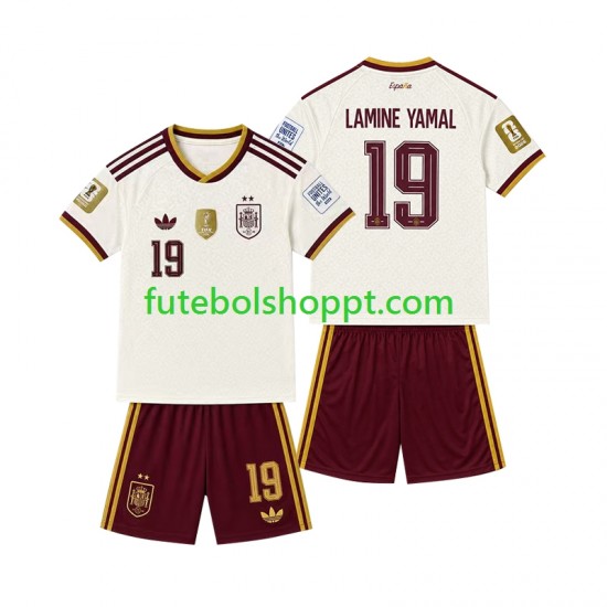 Camisola Júnior Espanha 2-star Lamine Yamal 19 Alternativa Equipamento 2026-2027 Manga Curta