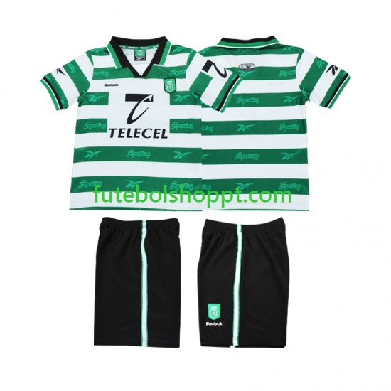 Camisola Júnior Sporting CP 2000 Retro Principais Equipamento 1999 Manga Curta