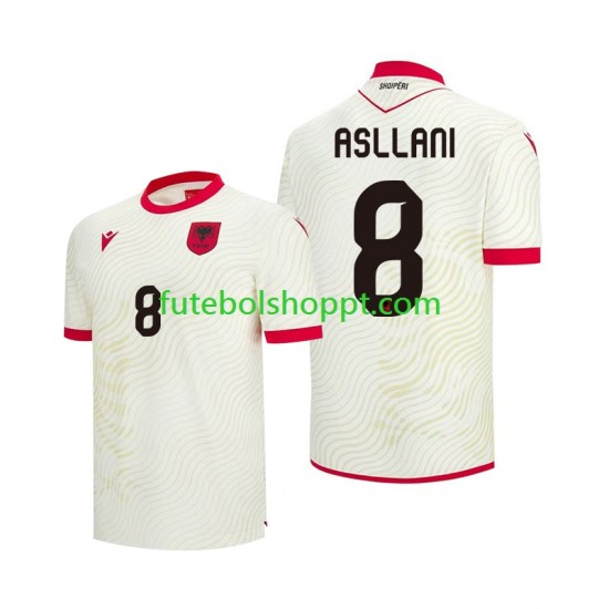 Camisola Homem Albânia Kristjan Asllani 8 Alternativa Equipamento Copa do Mundo 2026 Manga Curta