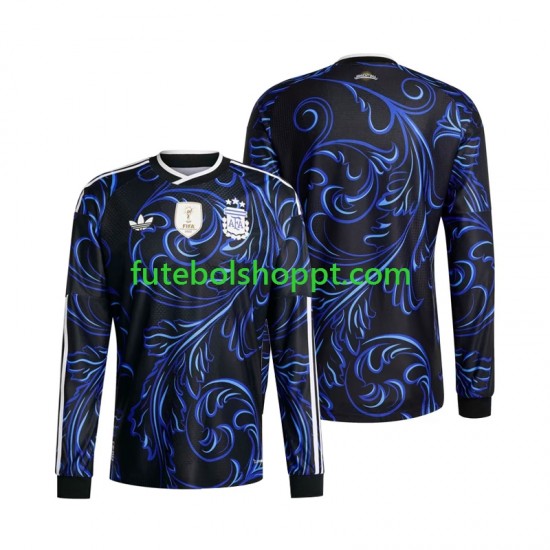 Camisola Homem Argentina Alternativa Equipamento Copa do Mundo 2026 Manga Comprida