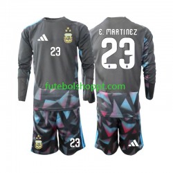 Camisola Júnior Argentina Emiliano Martinez 23 Guarda-redes Principais Equipamento Copa do Mundo 2026 Manga Comprida