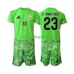 Camisola Júnior Argentina Emiliano Martinez 23 Guarda-redes Terceiro Equipamento Copa do Mundo 2026 Manga Curta