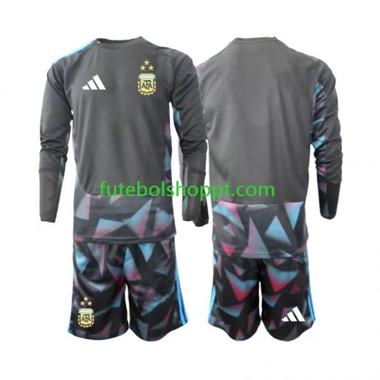 Camisola Júnior Argentina Guarda-redes Principais Equipamento Copa do Mundo 2026 Manga Comprida