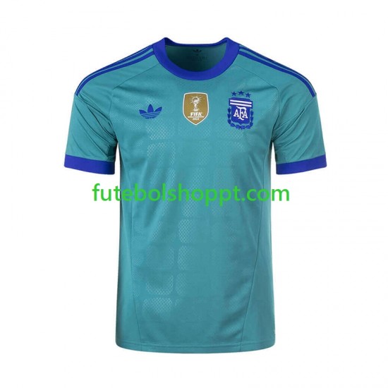 Camisola Homem Argentina Guarda-redes Alternativa Equipamento Copa do Mundo 2026 Manga Curta