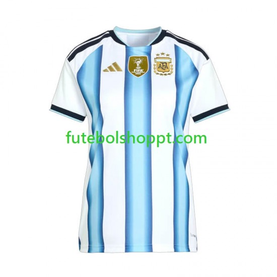 Camisola Mulher Argentina Principais Equipamento Copa do Mundo 2026 Manga Curta