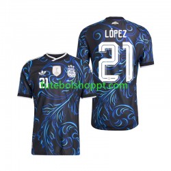 Camisola Homem Argentina Jose Manuel Lopez 21 Alternativa Equipamento Copa do Mundo 2026 Manga Curta