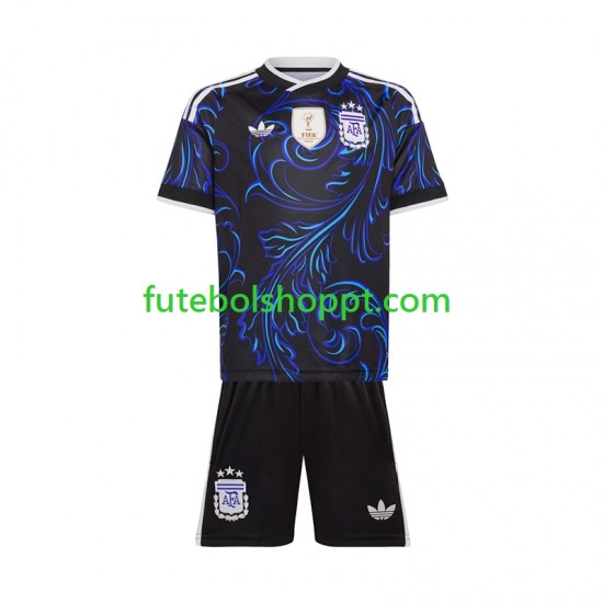 Camisola Júnior Argentina Alternativa Equipamento Copa do Mundo 2026 Manga Curta
