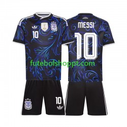 Camisola Júnior Argentina Lionel Messi 10 Alternativa Equipamento Copa do Mundo 2026 Manga Curta