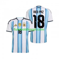 Camisola Homem Argentina Nico Paz 18 Principais Equipamento Copa do Mundo 2026 Manga Curta