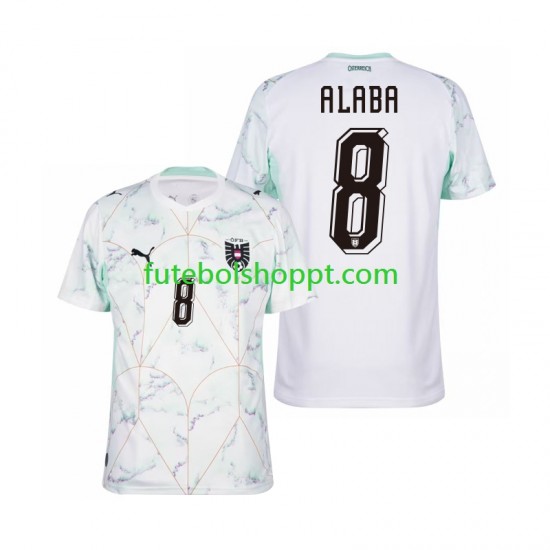 Camisola Homem Áustria David Alaba 8 Alternativa Equipamento Copa do Mundo 2026 Manga Curta