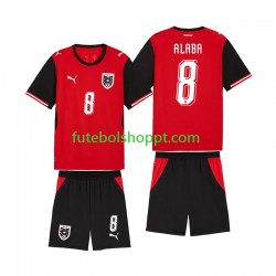 Camisola Júnior Áustria David Alaba 8 Principais Equipamento Copa do Mundo 2026 Manga Curta Camisola Júnior Áustria David Alaba 8 Principais Equipamento Copa do Mundo 2026 Manga Curta