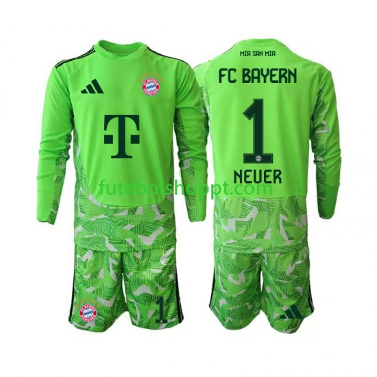 Camisola Júnior Bayern de Munique Manuel Neuer 1 Guarda-redes Principais Equipamento 2026-2027 Manga Comprida