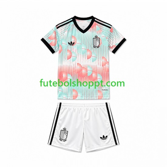 Camisola Júnior Bélgica Alternativa Equipamento Copa do Mundo 2026 Manga Curta