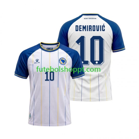 Camisola Homem Bósnia e Herzegovina Ermedin Demirovic 10 Alternativa Equipamento Copa do Mundo 2026 Manga Curta
