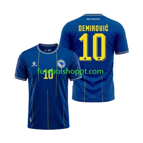Camisola Homem Bósnia e Herzegovina Ermedin Demirovic 10 Principais Equipamento Copa do Mundo 2026 Manga Curta