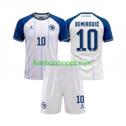 Camisola Júnior Bósnia e Herzegovina Ermedin Demirovic 10 Alternativa Equipamento Copa do Mundo 2026 Manga Curta