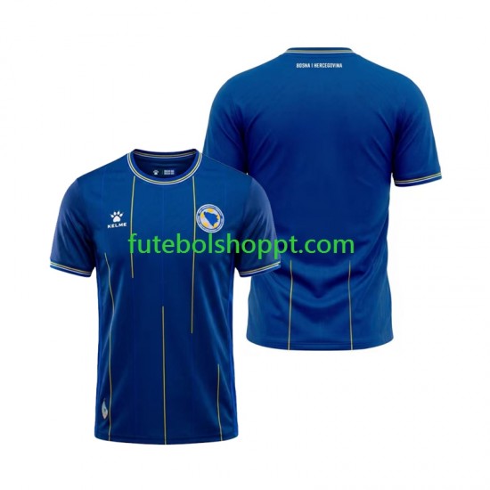Camisola Homem Bósnia e Herzegovina Principais Equipamento Copa do Mundo 2026 Manga Curta