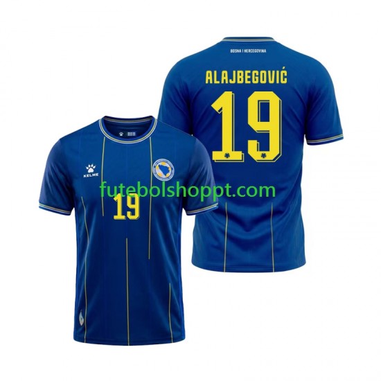 Camisola Homem Bósnia e Herzegovina Kerim Alajbegovic 19 Principais Equipamento Copa do Mundo 2026 Manga Curta