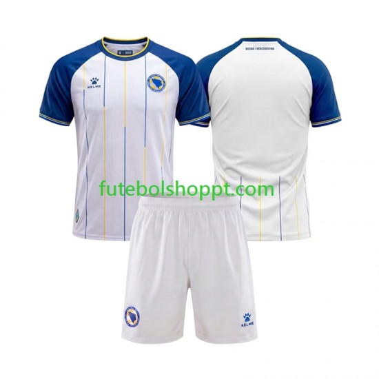 Camisola Júnior Bósnia e Herzegovina Alternativa Equipamento Copa do Mundo 2026 Manga Curta