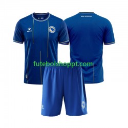 Camisola Júnior Bósnia e Herzegovina Principais Equipamento Copa do Mundo 2026 Manga Curta