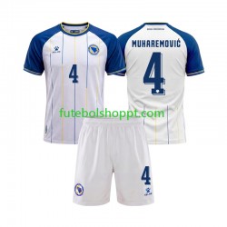 Camisola Júnior Bósnia e Herzegovina Tarik Muharemovic 4 Alternativa Equipamento Copa do Mundo 2026 Manga Curta