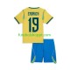 Camisola Júnior Brasil Endrick 19 Principais Equipamento Copa do Mundo 2026 Manga Curta