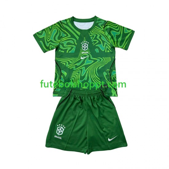 Camisola Júnior Brasil Guarda-redes Alternativa Equipamento Copa do Mundo 2026 Manga Curta