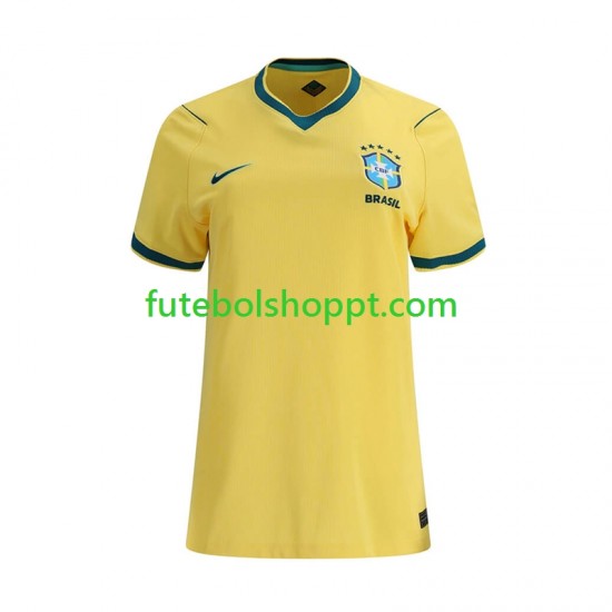 Camisola Mulher Brasil Principais Equipamento Copa do Mundo 2026 Manga Curta