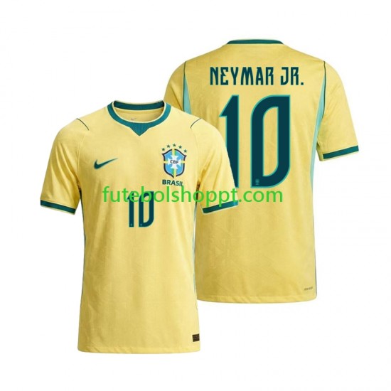 Camisola Homem Brasil Neymar JR 10 Principais Equipamento Copa do Mundo 2026 Manga Curta