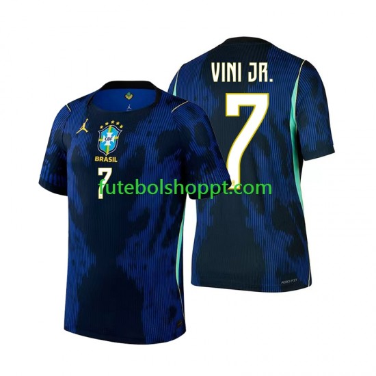 Camisola Homem Brasil Vinicius Junior 7 Alternativa Equipamento Copa do Mundo 2026 Manga Curta