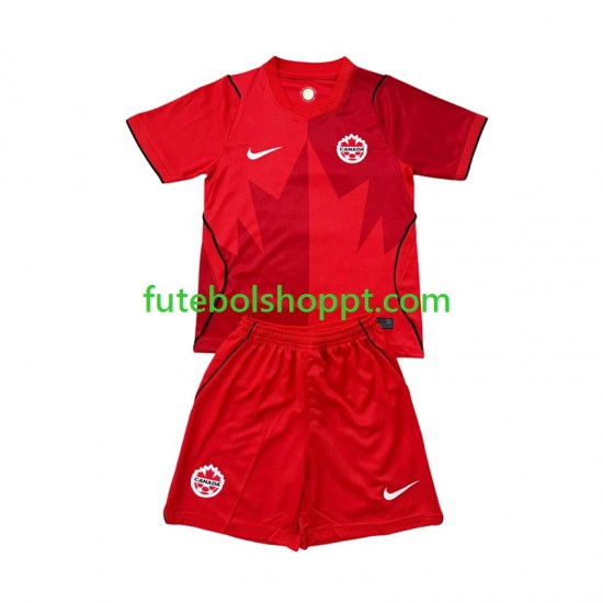 Camisola Júnior Canadá Principais Equipamento Copa do Mundo 2026 Manga Curta
