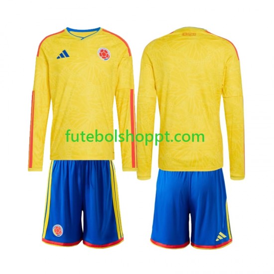 Camisola Júnior Colômbia Principais Equipamento Copa do Mundo 2026 Manga Comprida