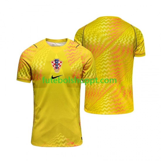 Camisola Homem Croácia Guarda-redes Principais Equipamento Copa do Mundo 2026 Manga Curta