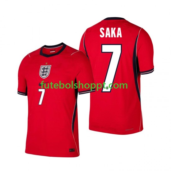 Camisola Homem Inglaterra Bukayo Saka 7 Alternativa Equipamento Copa do Mundo 2026 Manga Curta