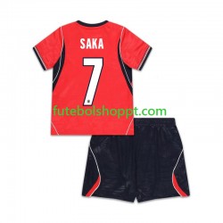 Camisola Júnior Inglaterra Bukayo Saka 7 Alternativa Equipamento Copa do Mundo 2026 Manga Curta