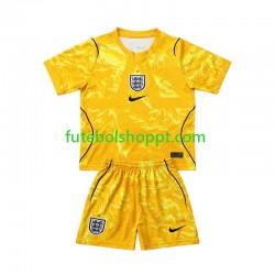 Camisola Júnior Inglaterra Guarda-redes Quarto Equipamento Copa do Mundo 2026 Manga Curta