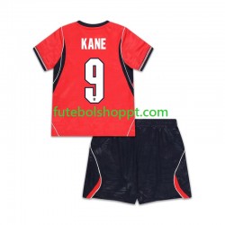 Camisola Júnior Inglaterra Harry Kane 9 Alternativa Equipamento Copa do Mundo 2026 Manga Curta